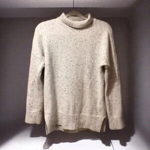 Abercrombie & Fitch Women’s Cotton Sweater Size XS Light Gray Black Speckled